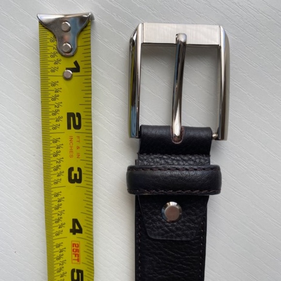 Louis Feraud Paris Genuine Pebble Leather Dark Brown Coffee Size 100/115 - Picture 11 of 12